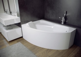 Besco RIMA 130 x 85 cm vaňa ľavá asymetrická, akrylátová