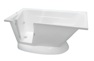 Bezbariérová vaňa s dvierkami MODERN 150 - 150 x 76 cm dvierka na ľavej strane