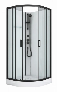 Sanotechnik QuickLine Dallas black - Sprchová kabína 90x90x210 cm