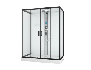 Sanotechnik QuickLine New York black - Sprchová kabína 160x90x215 cm