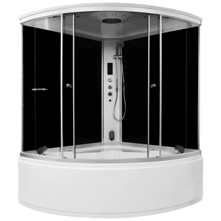 M-SPA kabínová vaňa s hydromasážou čierna 2-miestna 150x150x224cm