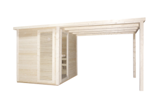 Vonkajšia sauna RAUMA pre 4-5 osôb 460x230x219,5 cm