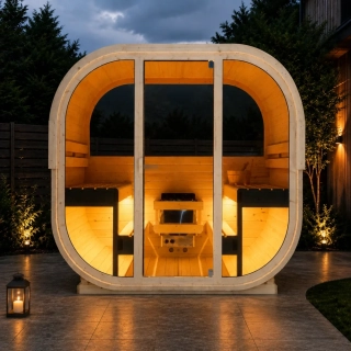 Vonkajšia fínska sauna Hanko pre 6 osôb, 210 × 180 cm