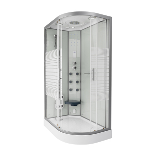 BIELA PERLA Parná sprcha s vodopádom a parná sauna - 120 x 80 cm