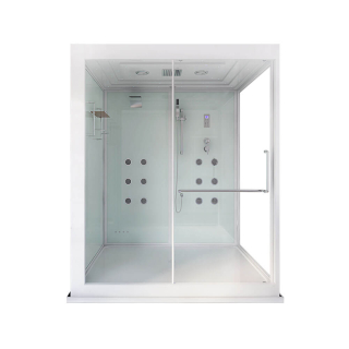 Parná sprcha s vodopádom a LED osvetlením DESIGN XL - 180 x 130 cm