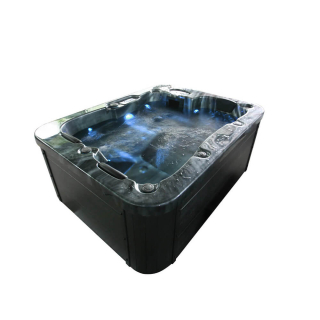 Vonkajšia vírivka BLACK MARBLE PURE - 210 x 160 cm pre 3 osoby