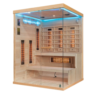 M-SPA EP3R Ľavá infrasauna s himalájskymi soľnými kameňmi 150 x 140 x 200 cm