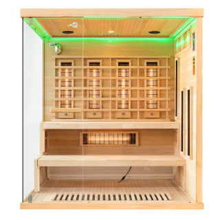 Infrasauna ľavá XL s himalájskymi soľnými kameňmi 180X160X200CM